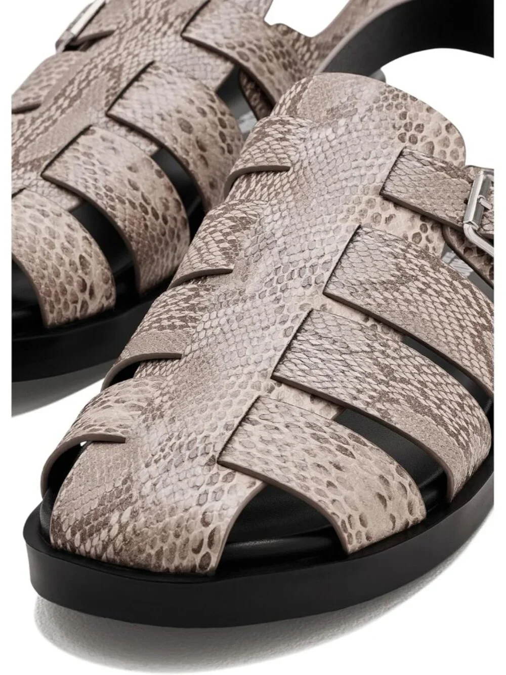 Men's Sand Imported Faux Leather Montego Slingback Buckle Sandal